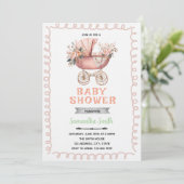 Baby carriage shower invitation 招待状 (スタンド正面)