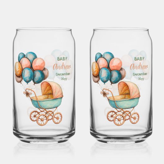 Baby Carriage Soda Glass ガラス缶 (裏面)