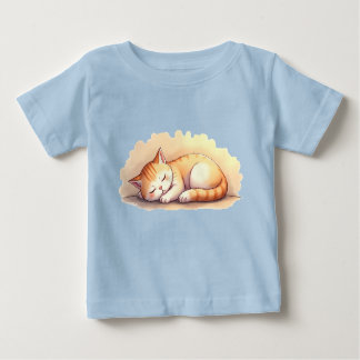 Baby Cat Sleeping ベビーTシャツ