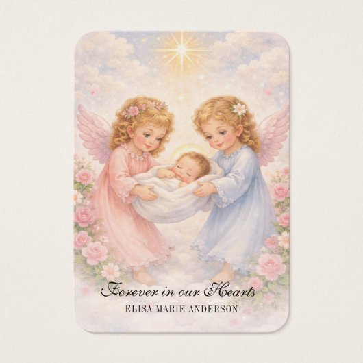 Baby Catholic Funeral Memorial Holy Card - (正面)