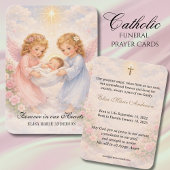 Baby Catholic Funeral Memorial Holy Card -