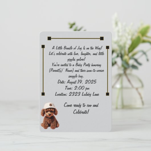 Baby Celebration & Announcement Invitation 招待状 (スタンド正面)