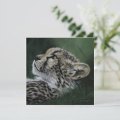 Baby Cheetah blank card with envelope カード (スタンド正面)