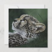 Baby Cheetah blank card with envelope カード (正面)