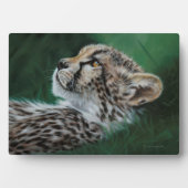 Baby Cheetah Fotoplaat met standaard フォトプラーク (正面)