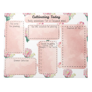 Baby Chick Fresh Spring Mindset Daily Intention ノートパッド