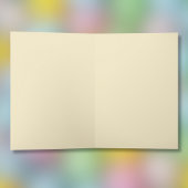 Baby Chick Happy Easter Egg Blue Yellow Flowers カード