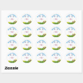 Baby Chicks Easter Basket Photo Frame ラウンドシール (シート)