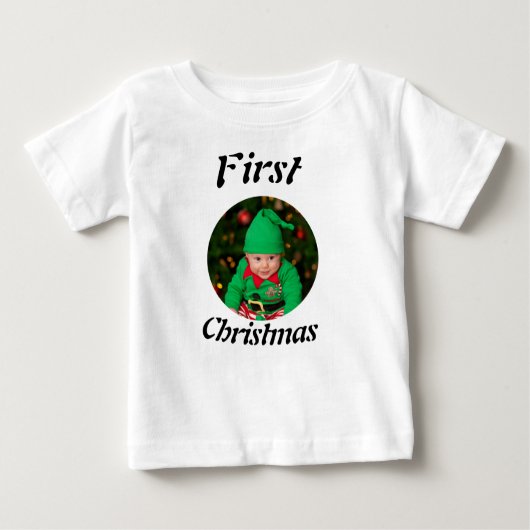 Baby Christmas photo ベビーTシャツ (正面)