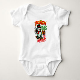 Baby Christmas Snowman Jersey Bodysuit ベビーボディスーツ