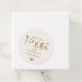 Baby Clothesline Neutral Baby Shower Thank You フェイバータグ (インサイチュ)