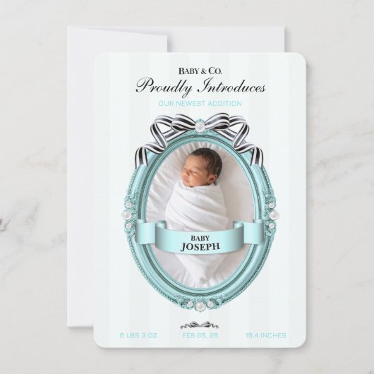 Baby & Co Birth Announcement Card  (正面)