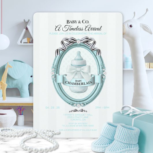 Baby & Co Modern Baby Shower Invitation 招待状