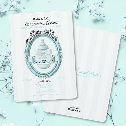 Baby & Co Modern Baby Shower Invitation 招待状