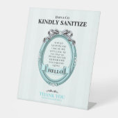 Baby & Co Sanitize Station Table Sign 台座サイン (正面)