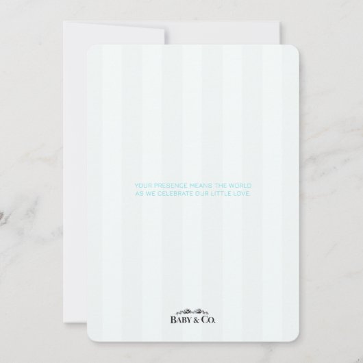 Baby & Co Sip and See Invitation 招待状 (裏面)