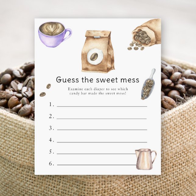 Baby coffee baby shower Guess the sweet mess game (クリエイターアップロード済み)