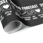 Baby Coming Soon 2026 Forecast Baby Shower Funny  ラッピングペーパー (ロールコーナー)