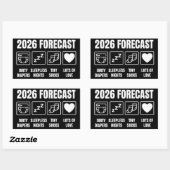 Baby Coming Soon 2026 Forecast Baby Shower Funny  長方形シール (シート)