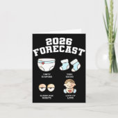 Baby Coming Soon 2026 Forecast Baby Shower Funny N カード (正面)