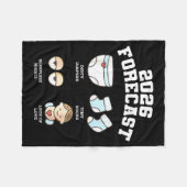 Baby Coming Soon 2026 Forecast Baby Shower Funny N フリースブランケット (正面(横))