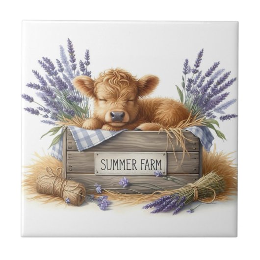 Baby Cow Ceramic Tile タイル (正面)