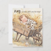 Baby Cow Shower Digital Download Invitation 招待状 (正面)