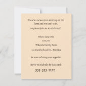 Baby Cow Shower Digital Download Invitation 招待状 (裏面)