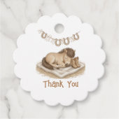 Baby Cowboy Boots and Foal Baby Shower Thank You フェイバータグ (正面)