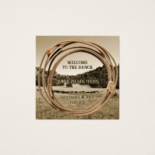 Baby Cowboy/Cowgirl Announcement Cards (正面)