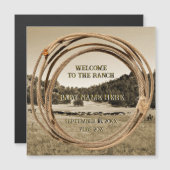 Baby Cowboy/Cowgirl Announcement Magnetic Card (正面/裏面)