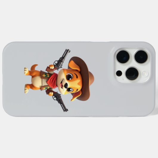 Baby Cowboy Dog iPhone/iPad Case Case-Mate iPhoneケース (裏面 (横))