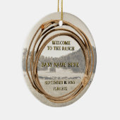 Baby Cowboy or Cowgirl Announcement セラミックオーナメント (右)