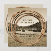 Baby Cowboy or Cowgirl Birth Announcement 案内状 (正面/裏面)