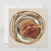 Baby Cowboy or Cowgirl Birth Announcement 案内状 (裏面)