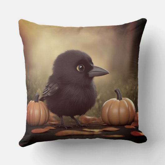 Baby Crow in the Pumpkins クッション (裏面)