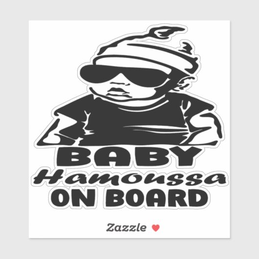 Baby Custom Name on Board - Baby Hamoussa シール (シート)