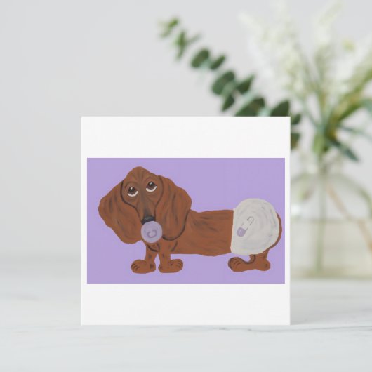 Baby Dachshund カード (スタンド正面)