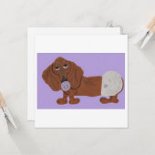 Baby Dachshund カード (正面/裏面インサイチュ)