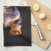 Baby Dachshund キッチンタオル (四つ折り)