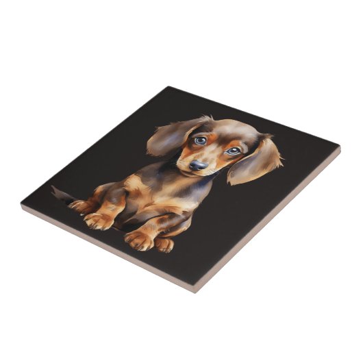 Baby Dachshund タイル (側面)