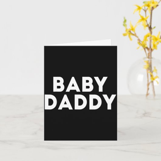 Baby Daddy Funny New &amp; Expecting Dads Father's カード (黄色い花)