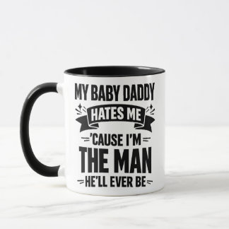 Baby Daddy Hates Me Twice The Man Funny Polar Prid マグカップ