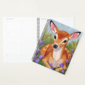 Baby Deer Fawn Animal Watercolor Painting プランナー手帳 (ディスプレー)