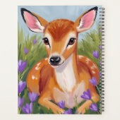 Baby Deer Fawn Animal Watercolor Painting プランナー手帳 (裏面)