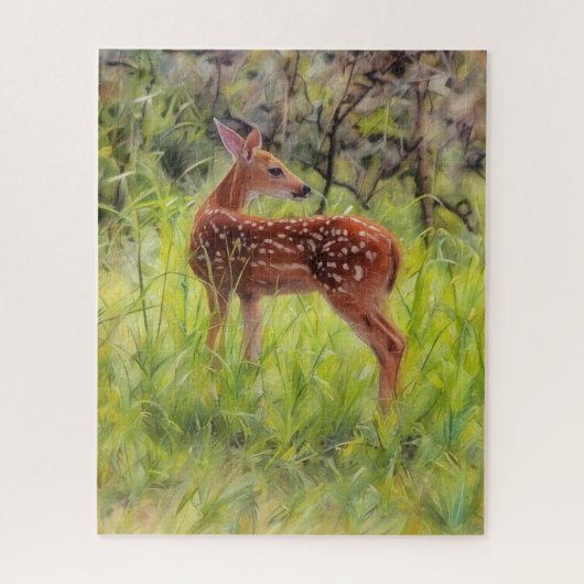 Baby Deer Nature Art Big Puzzle ジグソーパズル (縦)
