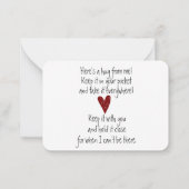 Baby Deer Sunrise Pocket Hug Note Card ノートカード (裏面)