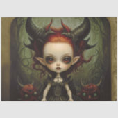 Baby Devil Gothic Fantasy Dark Whimsical Decoupage 薄葉紙 (正面)