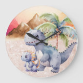 Baby Dino ラージ壁時計 (正面)