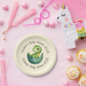 Baby Dino Baby Shower Paper Plates ペーパープレート (パーティー)